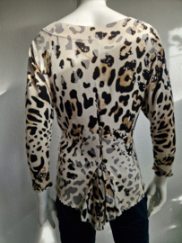 Eva & Claudi vest. Maat L. Dierenprint/zijde.
