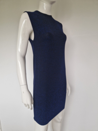 Supertrash lurex jurk in donkerblauw. Maat S.
