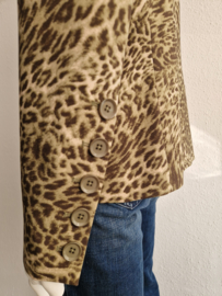 Marc Aurel blazer. Maat 42, Groen/dierenprint.
