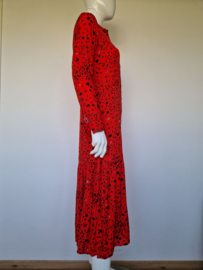 POM Amsterdam jurk. Maat 36/38, Rood/print.