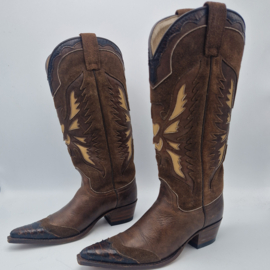 Sendra westernlaarzen. Maat 36, Bruin/leer.
