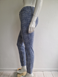 Rosner mid rise skinny fit Antonia. Maat 42, Blauw/wit.