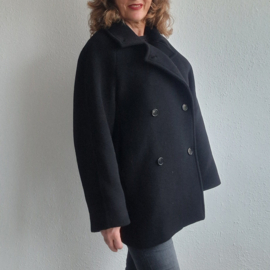 COS double breasted jas. Maat M. Zwart/wol.