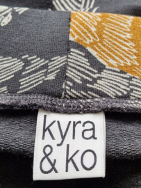 Kyra & Ko rok. Mt. M. Grijs/ mosterdgeel/print