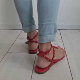 BCB Generation sandalen met bandje. Maat 39,5, Rood/leer.