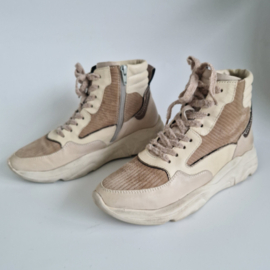 DL Sport hoge sneakers | Maat 39 | beige en brons |