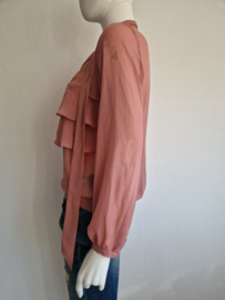 Morgan roezel blouse. Maat 38, Oudroze.