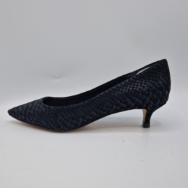 Dune London pumps. Mt. 38, Zwart/ leer.