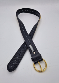 Nanni Milano luxe statement riem. Zwart/goud.