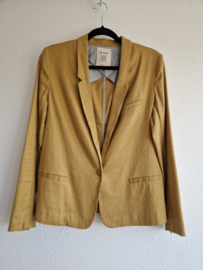 10 FEET linnen Blazer. Maat M. Okergeel.
