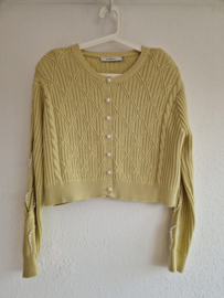 Gestuz PearlyGZ cardigan met parels S. Zachtgeel
