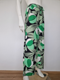 Kyra pantalon Bibianna. Maat 38, Groen/print.