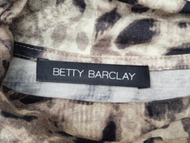 Betty Barclay top met col. Mt. 40, Grijs/zwart/print.