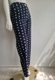 Studio Anneloes pantalon. Maat L. Zwart/wit/stippenprint.