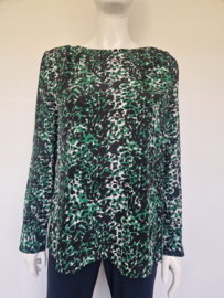 Riani blouse met groene animalprint. Maat M/zijde.