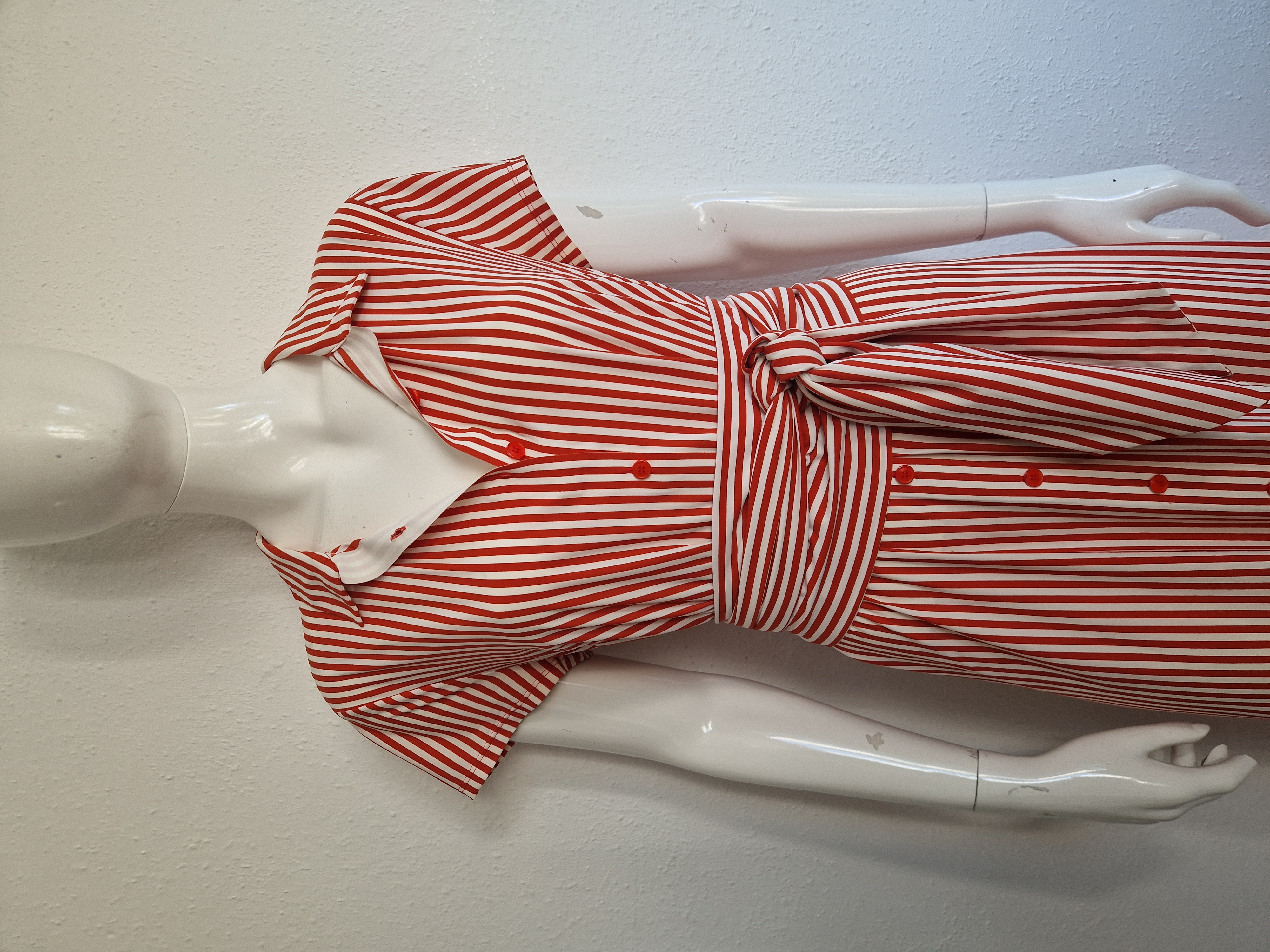 Trvl Drss maxi dress. Maat XL. Rood/wit gestreept.