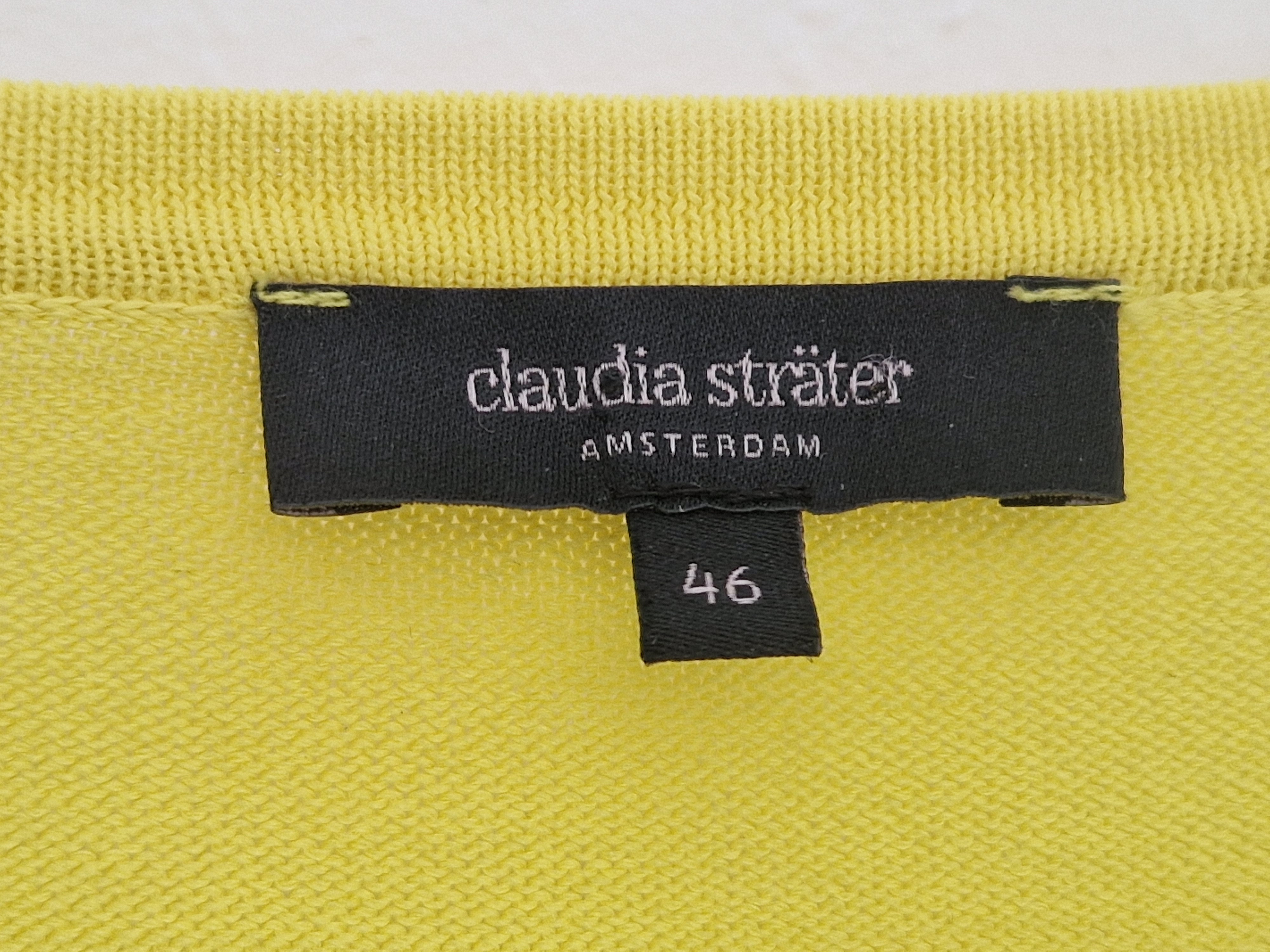Claudia Sträter vest. Maat 46, Geel.