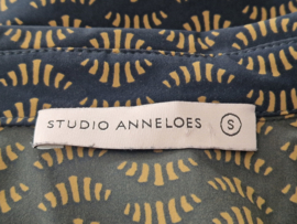 Studio Anneloes blouse. Maat S. Grijs/bruin/travelstof.