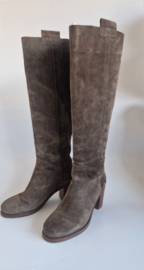 Shabbies Amsterdam hoge laarzen | Maat 40 | Taupe |