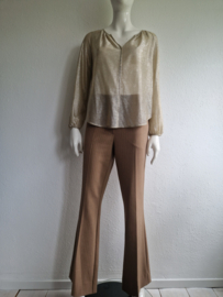 See U Soon top. Maat M/L. Goudkleurig.