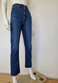 Levi's 501 cropped straight jeans.Mt. 28/30, Blauw.