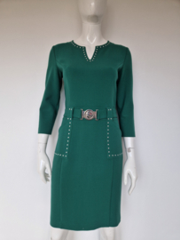 Caroline Biss jurk. Maat 38. Groen/studs.