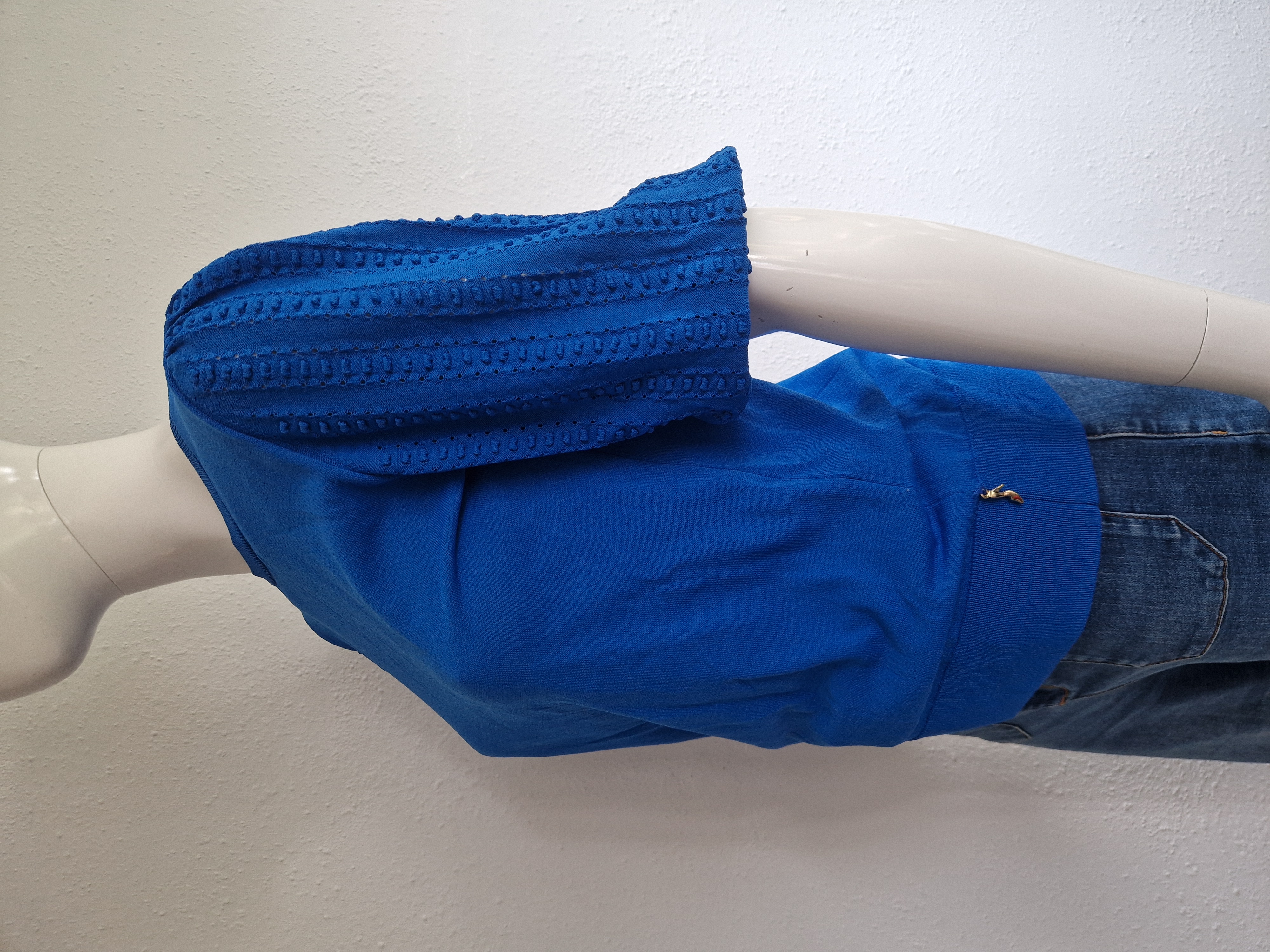 Juffrouw Jansen pullover Tanda. Maat S. Korenblauw.