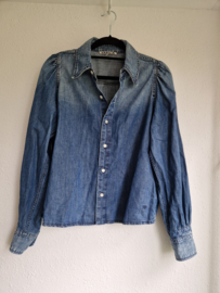 Vanilia denim blouse. Maat 40, Blauw