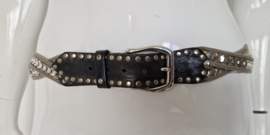 Nanni Milano statement riem – leer & metalen schakels