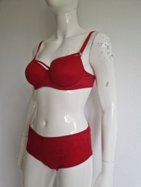 Marlies Dekkers bh en slip Space Odyssey. Maat 80B/L. Rood.