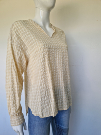 MSCH blouse top. Mt. S/M. Crème/beige.