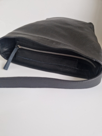 Dimoni leren schoudertas | Zwart | Leer |
