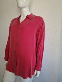 Créton blouse Cremmie. Maat XL. Framboos.