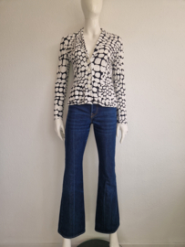ML Collections blazer. Maat 36, Zwart/wit/print.