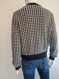 Les Copines vest. Maat M. Zwart/wit/pied de pouleprint.