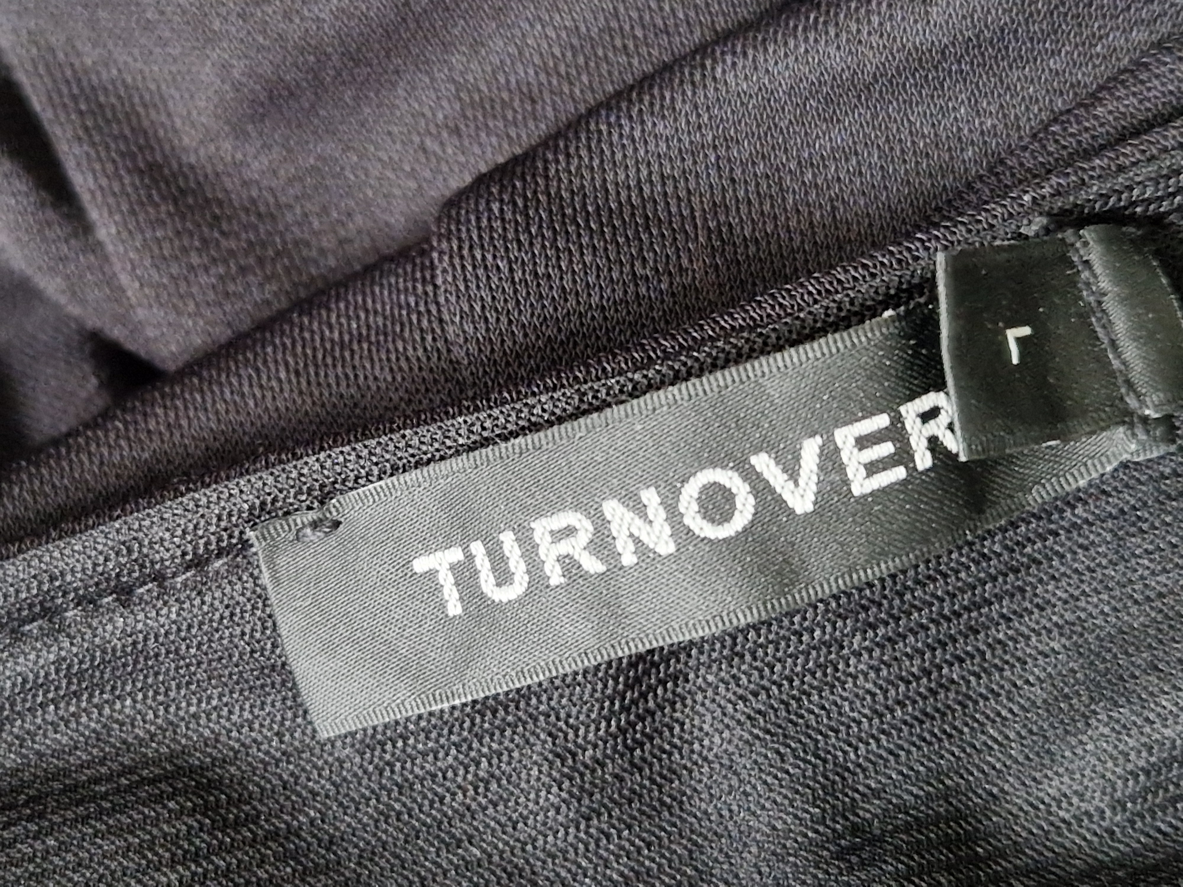 Turnover jurk. Maat 38, Zwart.