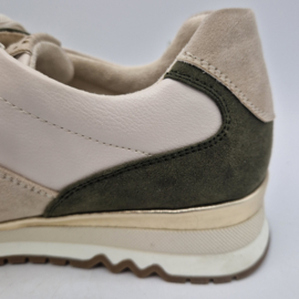 Manguun sneakers. Maat 40,Beige/groen/leer.