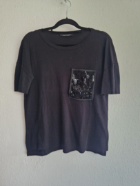 Luisa Cerano T-shirt. Maat 36, Zwart