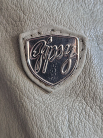 Gipsy biker jasje. Maat 38/40. Zachtgroen/leer.