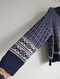 COS trui met turtleneck. Maat M. Blauw/wit.