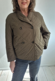 Arket double breasted jas. Maat 38. Olijfgroen