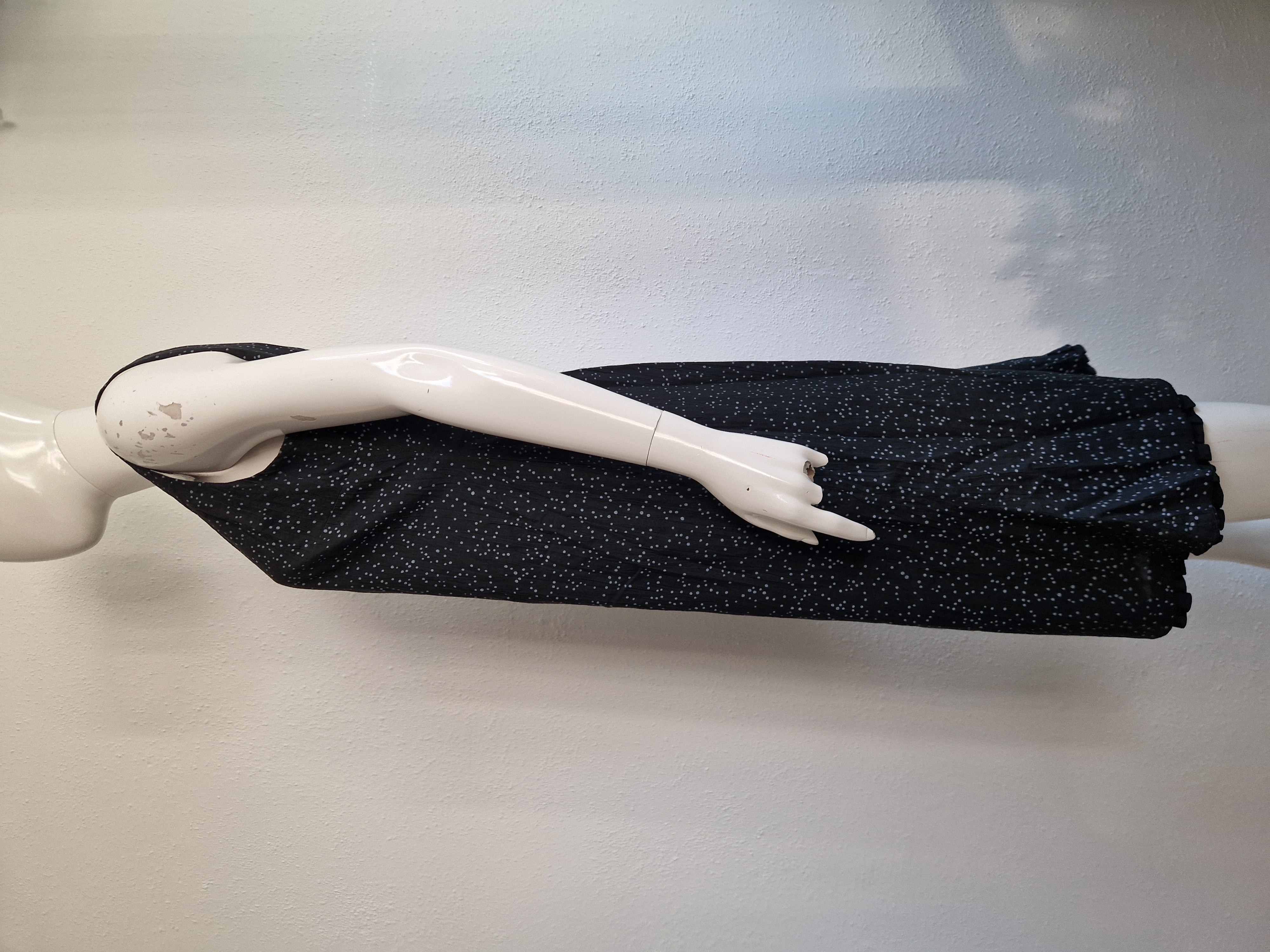 Evelin Brandt zomerjurk. Maat 38, Zwart/stippelprint.