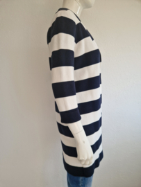 Purdey vest. Maat M. Zwart/crème gestreept.