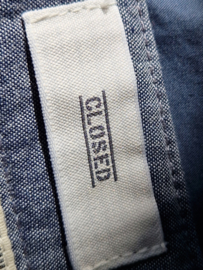 Closed cropped chino. Maat 31,Blauw.