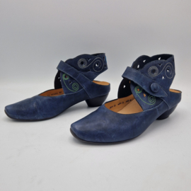 Think! Aida pumps. Maat 39,5. Blauw/leer.