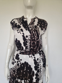 Marc Aurel set (rok en blouse. Maat 38. Bruin/crème.