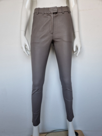 Gustav Genny stretch lamb leather pantalon Mt. 36. Grijs/ lamsleer.