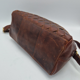 High Hopes cross body tas Helga. Bruin/leer.