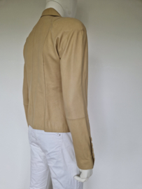 ML Collections blazer. Maat 36. Beige/leer.