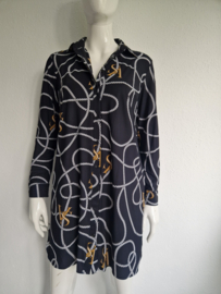 Studio Anneloes tuniek. Maat 40, Zwart/print.